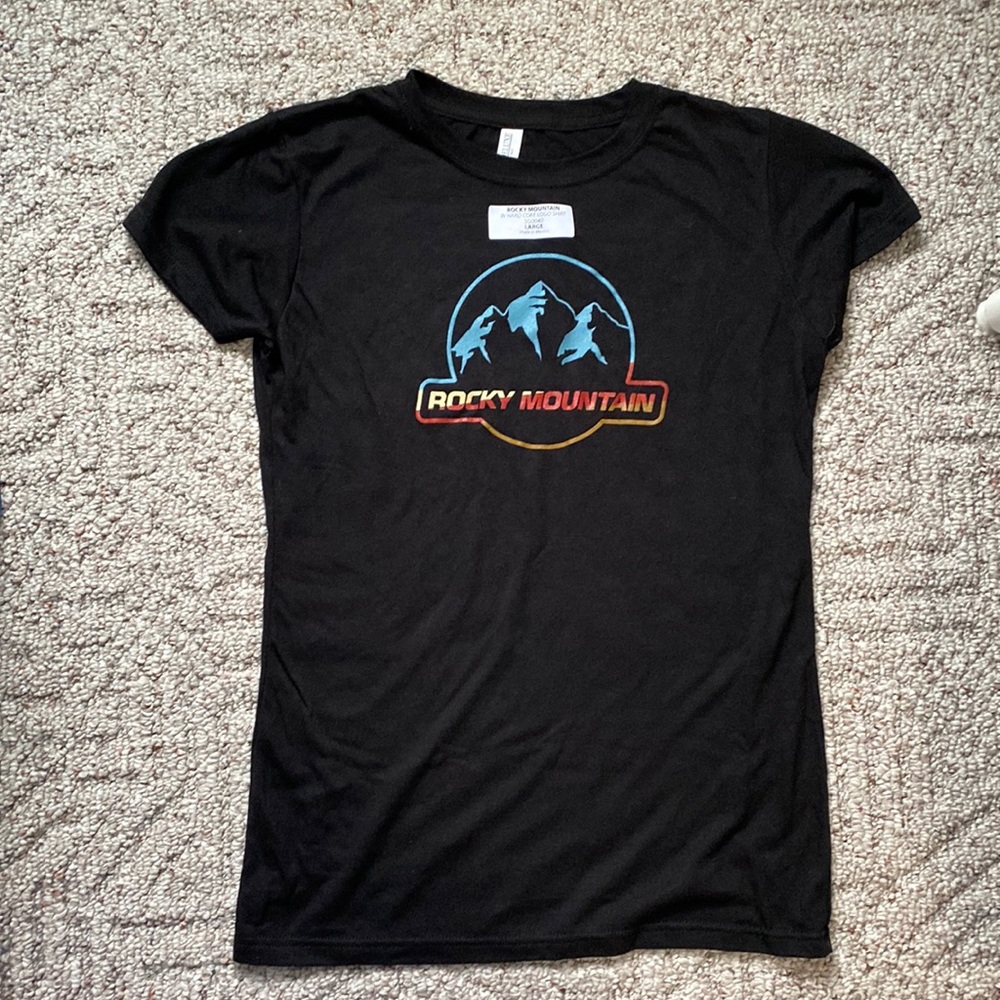 NWT Rocky Mountain Tshirt black Size L Mountain bike cycling shirt jersey